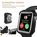 For Apple Watch Case Series 3, BEPARTNER 42mm Apple Watch 3 Protective Case, Rugged TPU Sport Bumper Accessories Screen Protector Cover For iapple Watch Series 3 / 2 / 1 ( Black/Grey)