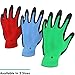 Vremi Heavy Duty Gardening Gloves for Men and Women - 3 Pack Large Size Bamboo Nitrile Coated Indoor and Outdoor Garden Gloves for Vegetable Roses or Flower Gardens - Blue Green and Red