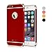 iPhone 6 Plus Case, VANSIN 3 in 1 Ultra Thin and Slim Hard Case Coated Non Slip Matte Surface with Electroplate Frame for Apple iPhone 6 Plus and iPhone 6s Plus (5.5'') - Red