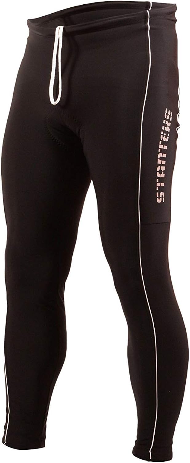 STANTEKS Radhose Lang Fahrradhose Radlerhose ohne Träger Coolmax Sitzpolster Reflektoren SR0045: Amazon.de: Bekleidung - 