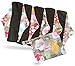 PeriodMate Cloth Menstrual Pads and Panti liners (Rainbow Hearts, Large)