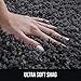 Perla Furniture Gray Shag Grey Shaggy Area Rugs 5X7