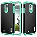 Galaxy S4 Mini Case, RANZ Hard Impact Dual Layer Shockproof Bumper Case for Samsung Galaxy S4 Mini (I9190) -Mint/Black