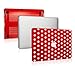 TOP CASE Polka Dot Design Red Ultra Slim Light Weight Rubberized Hard Case Cover Compatible with Apple MacBook Pro 13.3