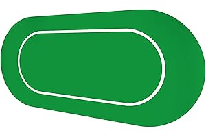 GSE Games & Sports Expert Casino Poker Tabletop Layout Mat with Carrying Bag, Non-Slip Rubber Poker Game Table Top Mat for Family/Friends Parties, Casino Night