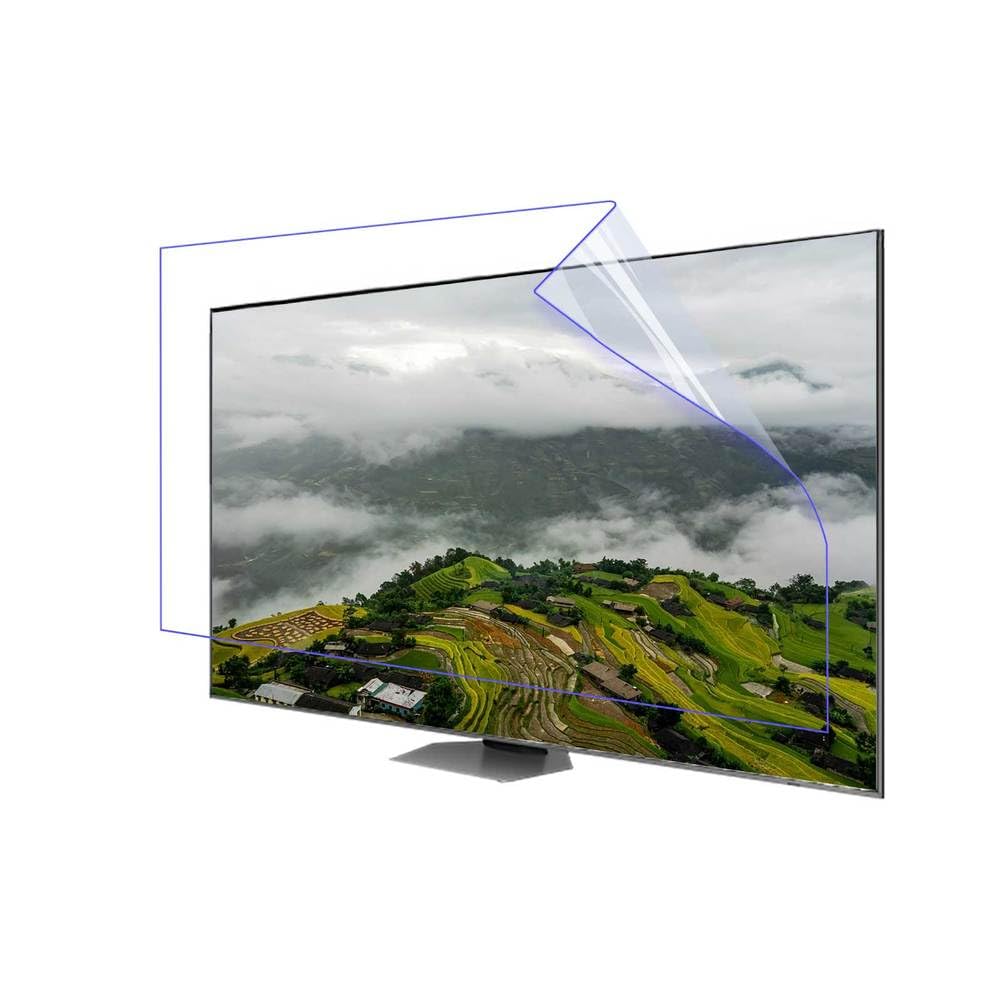 Photo 1 of TYLJYSMY 32 inch Anti Glare TV Screen Protector Film, Indoor & Outdoor Screen Reduce Reflection Blue Light Blocking Filter, Glare Shield Scratch-Resistant Matte TV Film (27.50 in X 15.44 in)