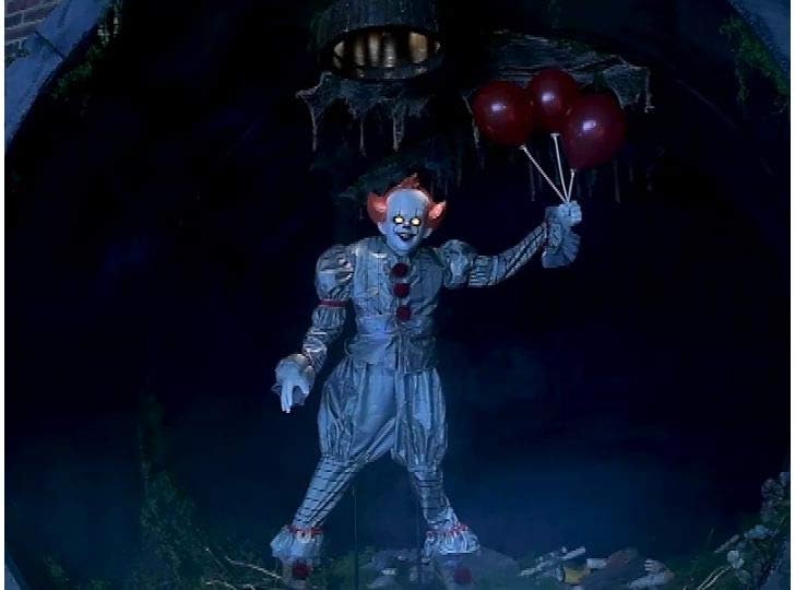 Party City Animated Floating Pennywise, It Chapter 2, Halloween Animatronic Prop with Motion Sensor
