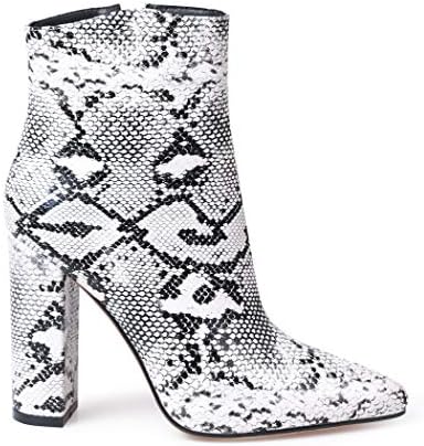 chunky snakeskin heels