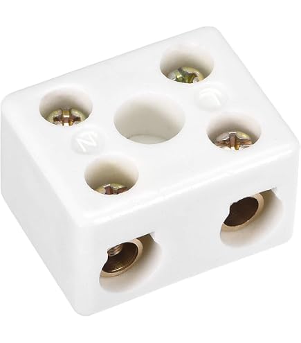 uxcell 2 Way Ceramics Terminal Blocks High Temp Porcelain Ceramic
