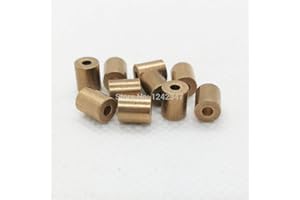 Fevas 10pcs FZ21 2x5x6mm Mini SAE841 Copper tin Brass Bearing self lubricating Bushing 2mm Miniature Smallest SINT C50 Bronze Bush - (Outer Diameter: 5mm, Inner Diameter: 2mm, Number of Pcs: 10Pcs)
