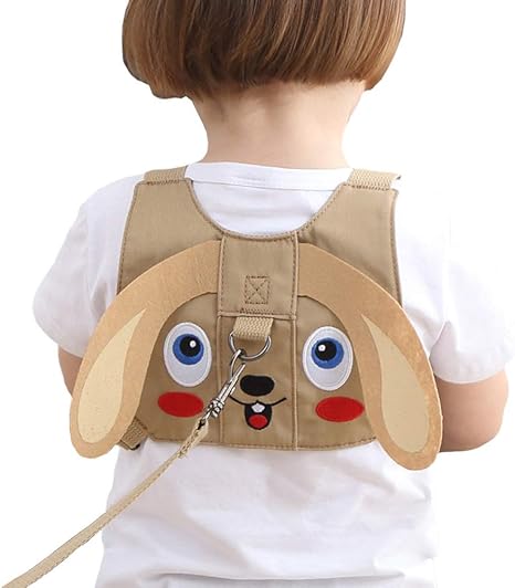 Yuccer Arneses de Seguridad Bebé, Arnes Correa para Niños Caminar Seguridad Ajustable Correa para Niños y Niñas (Beige Perrito): Amazon.es: Bebé