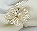 TTOYOUU Alloy Napkin Rings with Delicately Hollow Out Flower Wedding Banquet Dinner Decor Favor，Pack of 6 (Gold)