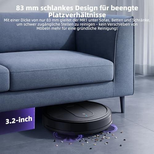 Saugroboter mit Wischfunktion 3 in 1/4000PA/140Min Laufzeit