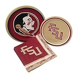 Florida State University Seminoles Party Supply Pack! Bundle Includes Paper Plates & Napkins for 8 Guests