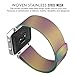 MoKo Fitbit Blaze Band, Milanese Loop Mesh Stainless Steel Bracelet Watch Strap for Fitbit Blaze Smart Fitness Watch with Unique Magnet Lock, No Buckle Needed, Frame NOT Included -Colorful