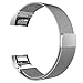 Glink Replacement Bands for Fitbit Charge 2, Stainless Steel Milanese Metal Wristband (5.5” - 9.5”)