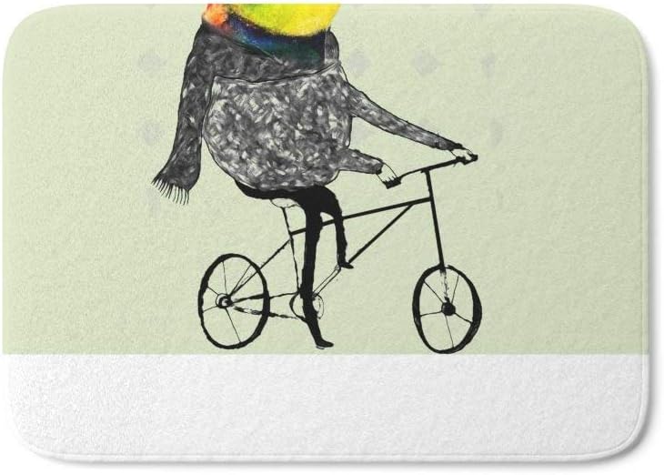 Jolly2T Birdy Bike Bath Mat 20" x 32" Inches