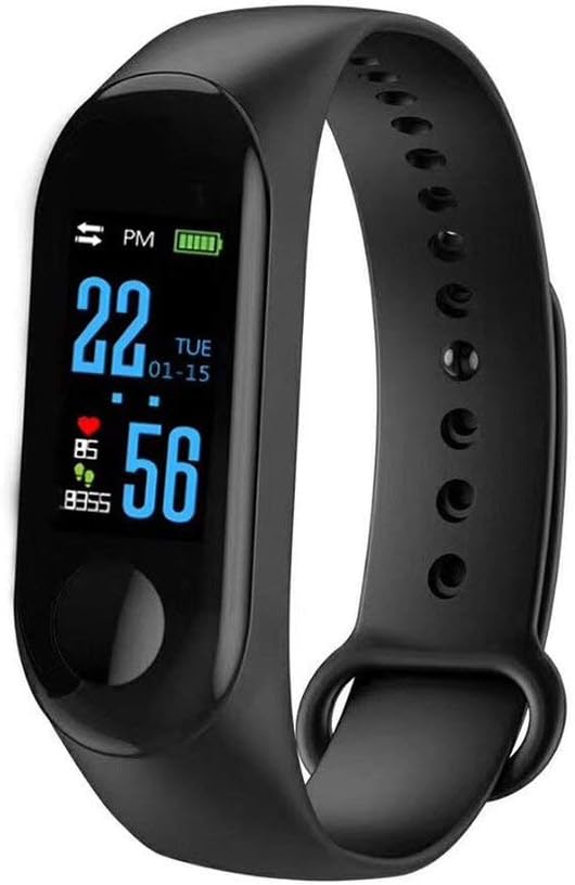 Windwinevine M3 Smart Bracelet Color Screen IP68 Waterproof Heart Rate Monitor Replaceable Watch for Android iOS