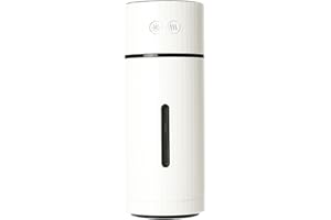 Desktop Humidifier 90° Flexible Cool Mist Humidifier with Colorful Light & 4/8h Modes Rechargeable for Car Bedroom Kids Room 