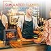 Air Choice Portable Electric Fireplace Stove Space Heater, Advanced Heating System Instant Warm, Adjustable Realistic 3D Flame &Quiet Fan, Overheat Tip-Over Protection, Easy Moving Indoor Outdoor Use