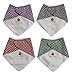 Christmas Baby Gifts Stylish-Superior Quality Baby Bandana Drool Bibs with 3 Snaps, Unisex 4-Pack( Purple, Red, Black,Green), Baby Shower Gift for Boys and Girls