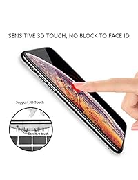 Screen Protector for iPhone Xs Max (Edge to Edge Coverage Full Protection), Tempered Glass 3D Premium Screen Film, HD Clarity, Anti-Fingerprint, Anti-Scratch, Anti-Shock, Bubble  [2-Pack]