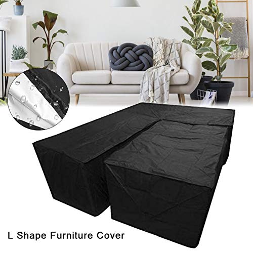 Ksruee 2pcs L Form Abdeckung für Gartenmöbel, Sofa Überwürfe elastische Stretch Sofa Bezug, Wasserdicht L Form… – Bild 6