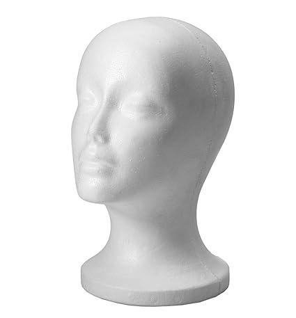Romote weiblich Styropor-Schaum-Mannequin-Kopf Modellkopf Mannequin Perücke Haar Hut