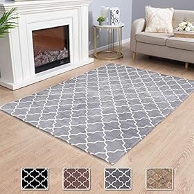 Asrug Moroccan Trellis Non-Slip Area Rug for Living Room Modern Design Carpet Mat for Entry, Patio, High Traffic Areas… 51qpkWE9ehL