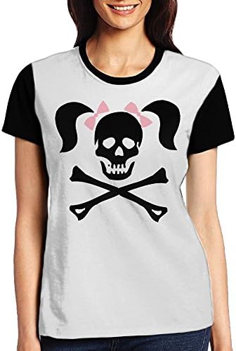 Women's Skull With Crossbones Summer Tshirts Casual Clothing