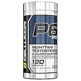 Cellucor P6 PM Testosterone Booster & Sleep Aid Supplement for Men, Maximize Free Testosterone Levels, Improve Night Time Rest & Muscle Recovery, 120 Capsules
