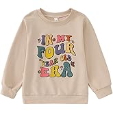 MODNTOGA Birthday Girl Shirt In My Era Graphic Sweatshirt Toddler Girl Year Old Kid 1st 2nd 3rd 4th 5th Long Sleeve Fall Tops
