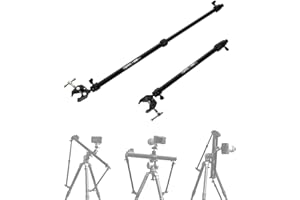 Accsoon Toprig Camera Slider Support Arms 2 Pack with C Clamp Adjustable Tripod Stabilizer Arm Increasing Stability Aluminum Alloy, Extendable Poles Motorized Slider Support Rod for Video Shooting