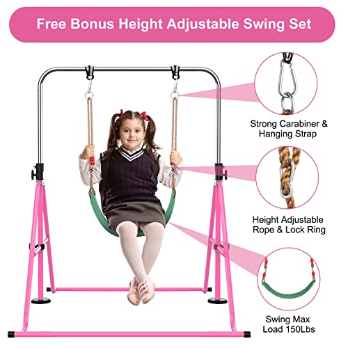 Gymnastics Bar for Kids with Swing Set Gymnastics Bars for Home 9