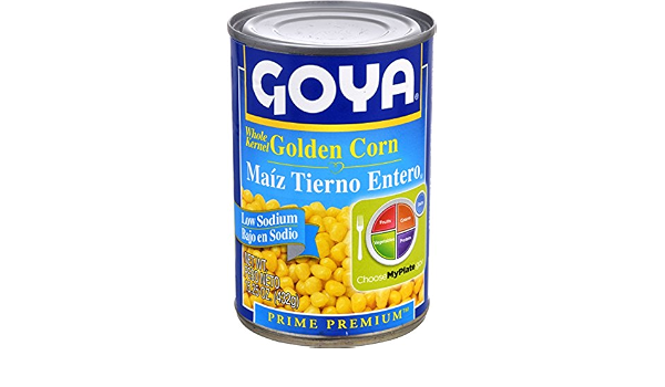 Goya whole kernel corn, low sodium 15.25oz (041331125703)