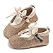 Elaco Infant Baby Girls Moccasins Anti-Slip Soft Sole Princess Shoes (12~18 Month, Gold) (6~12Month, Gold)