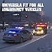80 LED 13 Flash Patterns High Intensity Emergency Law Enforcement Vehicles Truck Warning Traffic Advisor Blue White Strobe Deck Light Bar Fit for Interior Roof Windshield with 4 Suction Cups