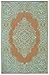 Fab Habitat Istanbul Plastic Rug,  Fair Aqua & Warm Taupe , (4' x 6')
