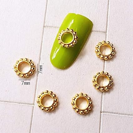 Kamas 10pcs Lot 77mm Gold Hollow Round With Lace 3d Diy Metal