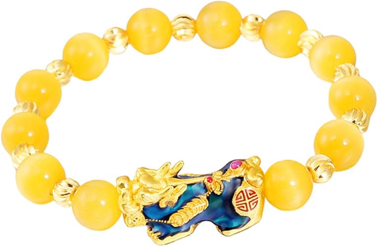 Amazon 6色選べ ブレスレット 貔貅 黑曜石 六字大明呪 金運 仕事運 開運 パワーストーンーン 家族 友人へ 黄 ブレスレット 通販
