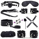 LuckCreator 10pc Black Yoga Straps Set