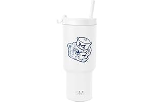 Simple Modern Officially Licensed Collegiate Michigan Wolverines 30 oz Tumbler with Flip Lid and Straws | Insulated Cup Stainless Steel | Retro Vault Collection | University of Michigan