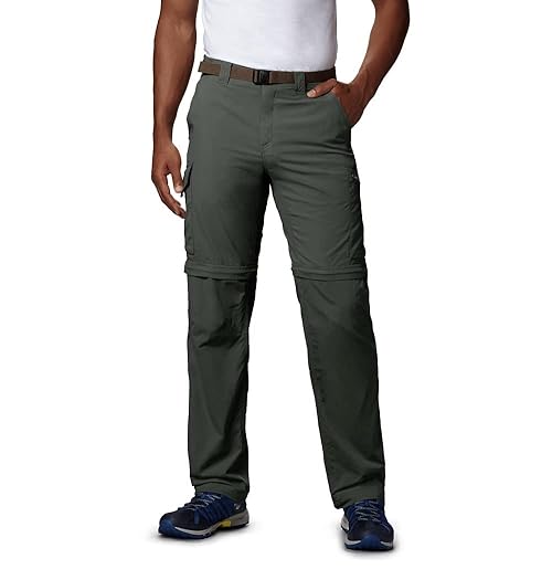 Columbia Mens RidgeÂ™ Silver Ridge Convertible Pant, Gravel, 30W x 30L US