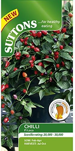 Suttons Seeds Capsicum Chilli Pepper F1 Loco Seeds