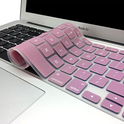 Famber Keyboard Cover Silicone Skin for MacBook Pro 13" 15" 17" (with or without Retina Display) iMac Macbook Air 13 Inch (Pink)