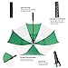BAGAIL Golf Umbrella 68/62/58 Inch Large Oversize Double Canopy Vented Automatic Open Stick Umbrellas for Men and Women(Green/White,62 inch)