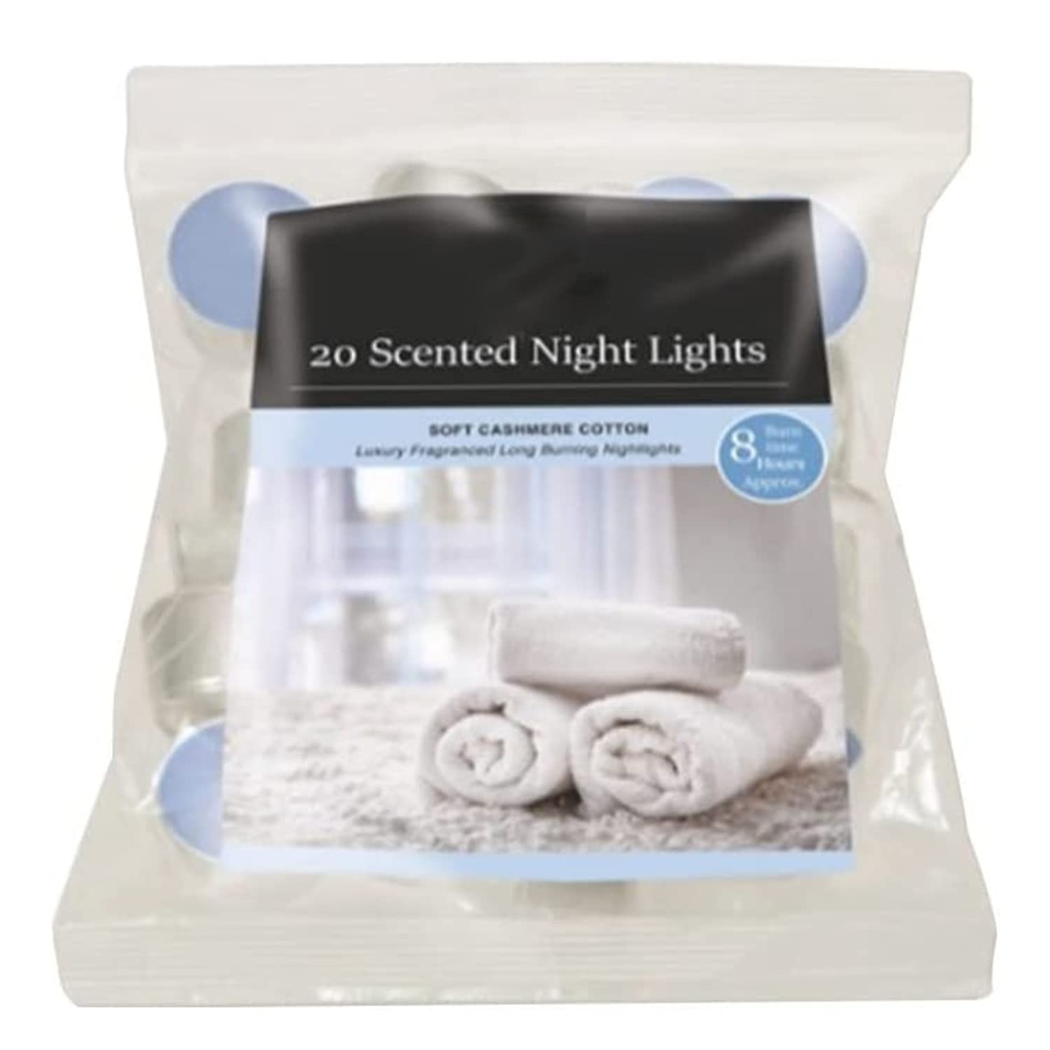 OnlineStreet Scented Tealight Votive Candles Pack - Wax Tarts in Different Assorted Refreshing Fragrances with 8 Hours Burning Time (Soft Cashmere Cotton)