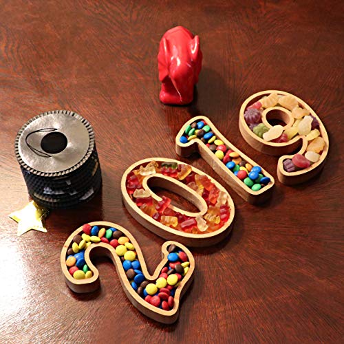 Wooden Letter E Candy Dish, Monogram Nut Bowl, Snack, Cookie, Cracker Serving Plate, Decorative Display, Home Accessory, Unique Gift Idea, for Date, Baby Shower, Birthday Party, Small Size