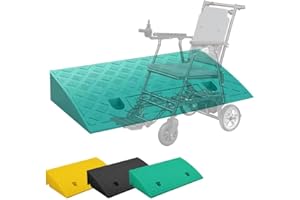 LARAKVEAKV Threshold Ramp Mat 5" 6" 7" Rise Slope Ramp Pad Pe Rubber Non-Slip Driveway Curb Ramp, Wheelchair Ramps for Doorwa