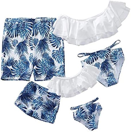 Family Matching Swimwear Two Piece Vintage Pineapple Printed Monokini Swimsuits